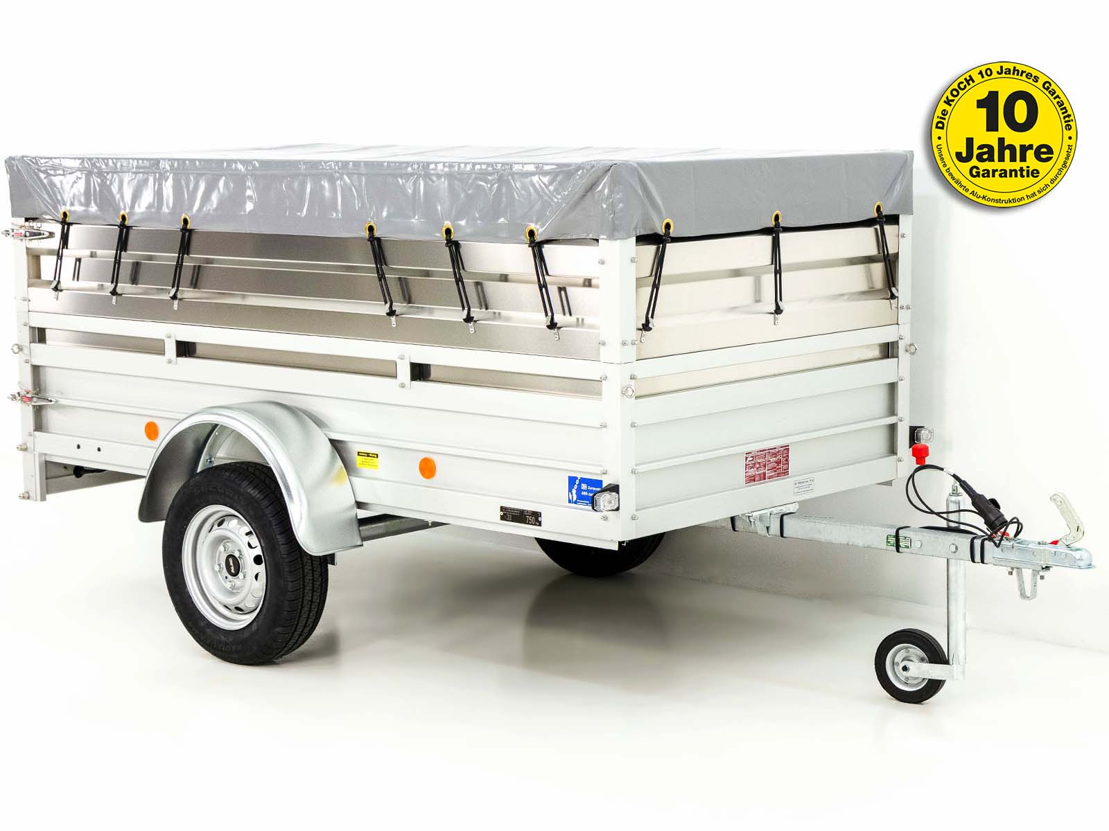 Anhänger mit BWA 125x250cm 750kg | Typ U4 | mit Aufsatz und Plane Hobby | Angebot - Neu